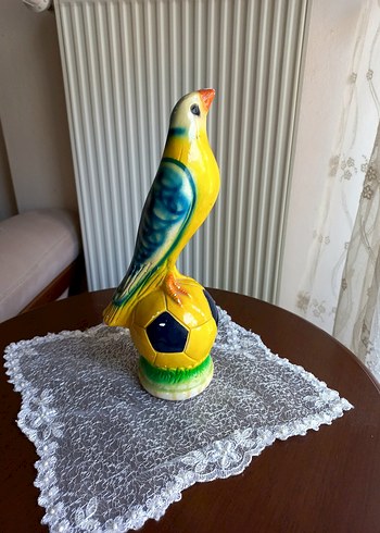 Renkli Sarı Kuş Figürlü Dekoratif Obje