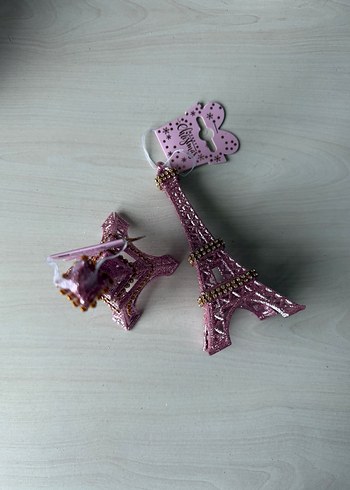 Pembe Simli Eyfel Kulesi Çam Ağacı Süsü - Görsel 4