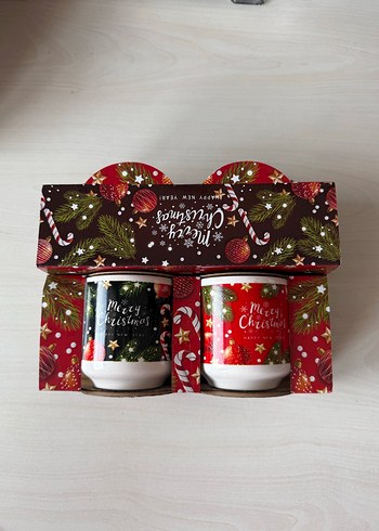 4 Adet Renkli Noel Temalı Seramik Kupa Seti - Görsel 4