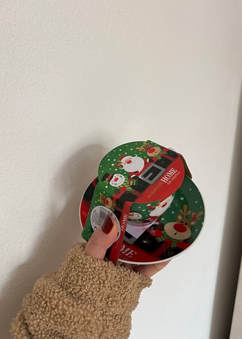 Renkli Noel Temalı Fincan ve Tabak Seti - Görsel 8