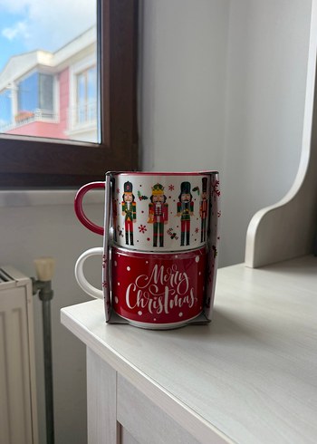 New Bone Fındıkkıran ve Merry Christmas Baskılı Noel Bardağı Set - Görsel 2