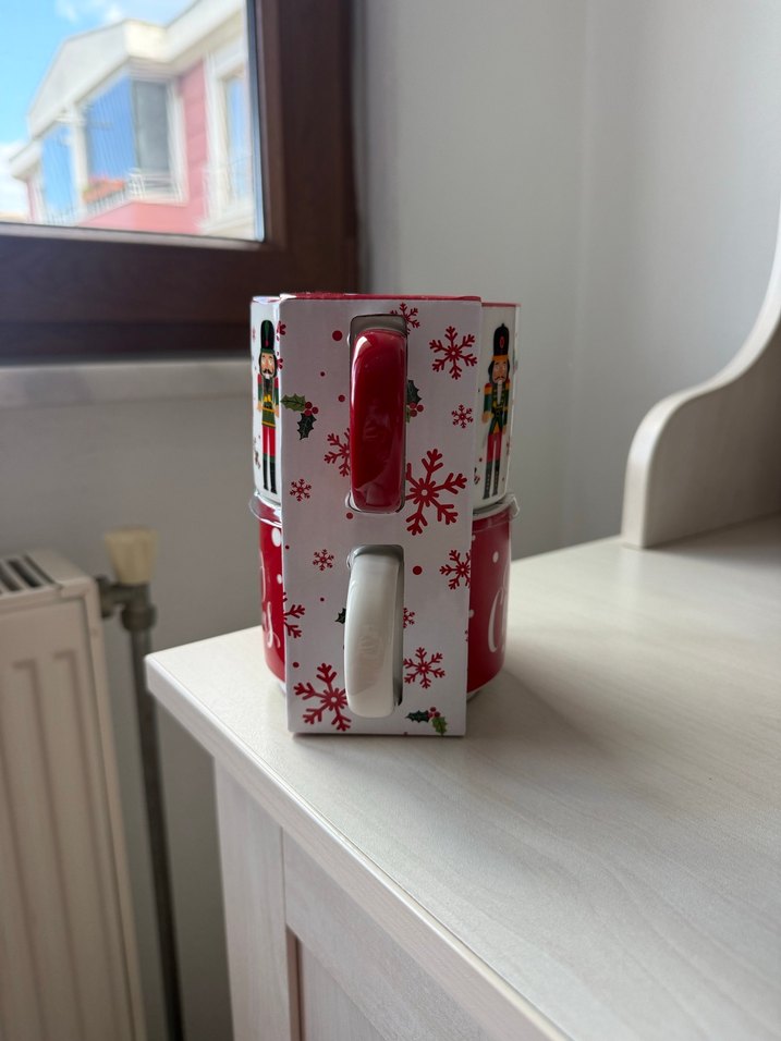 New Bone Fındıkkıran ve Merry Christmas Baskılı Noel Bardağı Set - Görsel 5