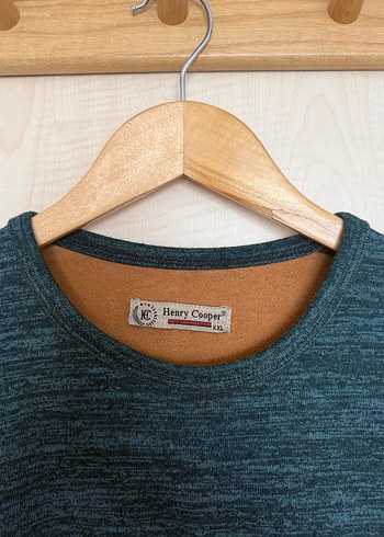 Erkek Yeşil Triko Uzun Kollu Sweatshirt - Görsel 4