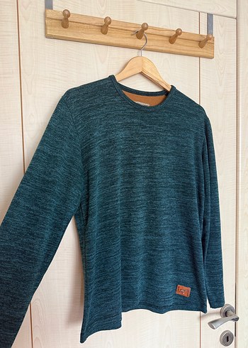 Erkek Yeşil Triko Uzun Kollu Sweatshirt - Görsel 2