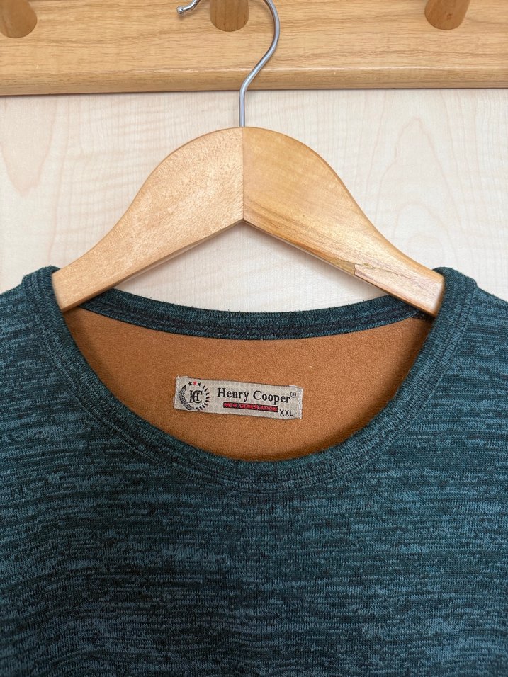 Erkek Yeşil Triko Uzun Kollu Sweatshirt - Görsel 4