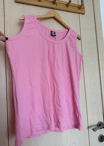 Kadın Büyük Beden Sıfır Kol Tişört - Görsel 3