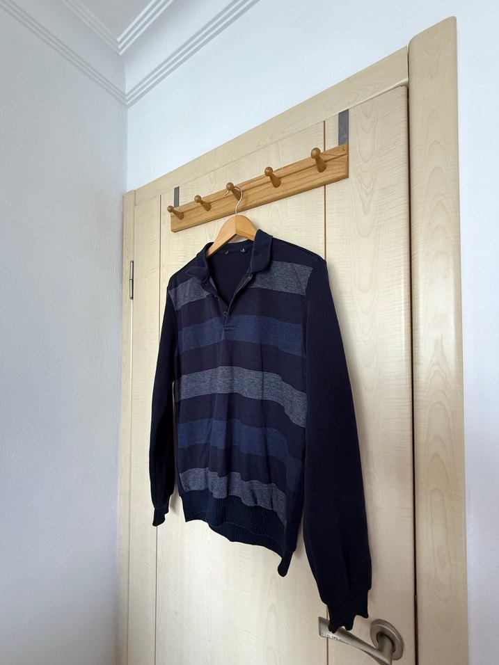 Düğmeli Polo Yaka Erkek Kazak - Görsel 2