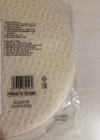 Vietnamese Rice Paper - MAXI Boy Pirinç Yufkası - Görsel 3