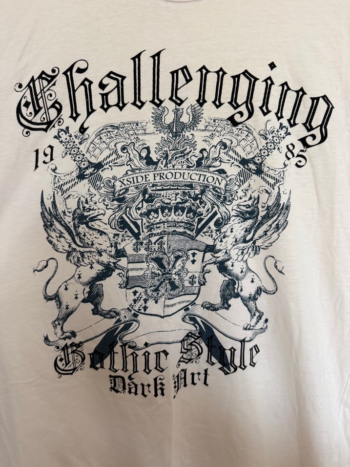 Baskılı Beyaz Erkek Tişört - Görsel 2