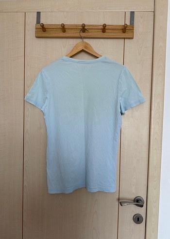 Kuru Kafa  Baskılı Mavi Erkek Tişört - Görsel 3