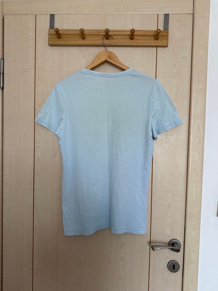 Kuru Kafa  Baskılı Mavi Erkek Tişört - Görsel 3