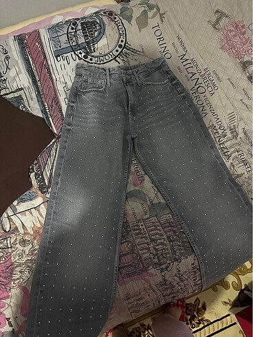 Zara düz paça pantolon yüksek bel