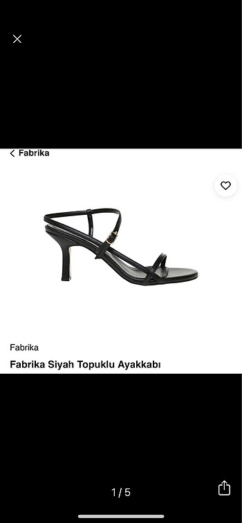 Fabrika siyah ince topuklu ayakkabı