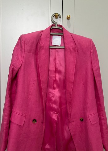 Mango Canli Fusya Blazer Ceket