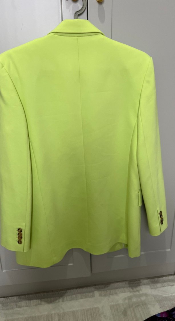 Canlı Neon Yeşil Uzun Kollu Blazer Ceket — görsel 4/5