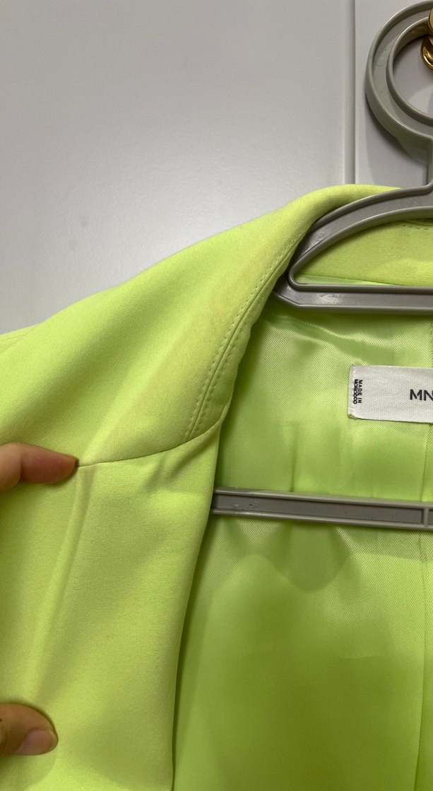 Canlı Neon Yeşil Uzun Kollu Blazer Ceket — görsel 3/5