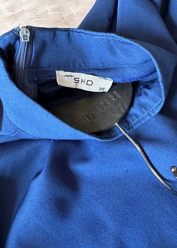 Uzun Kollu Mavi Kadın Tunik - Görsel 5