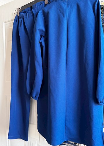 Uzun Kollu Mavi Kadın Tunik - Görsel 4