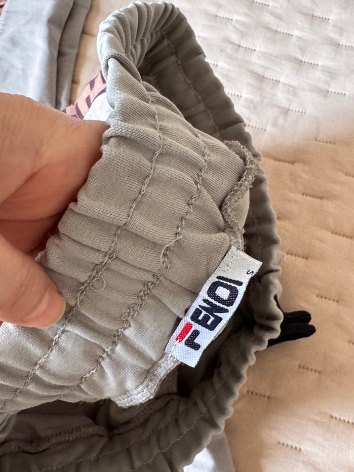 Nakışlı Fermuarlı Gri Kadın Eşofman Altı - Görsel 4