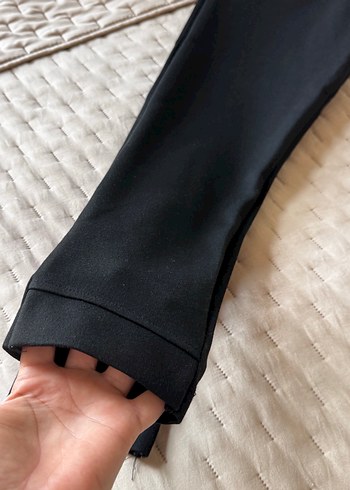 Gri Kadın Pamuklu Rahat Kesim Pantolon - Görsel 2