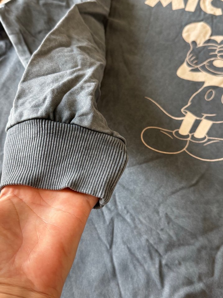 Mickey Baskılı Mavi Uzun Kollu Sweatshirt - Görsel 2