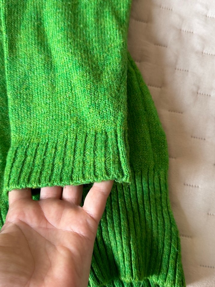 Yeşil Triko Kadın Kazak - Görsel 2