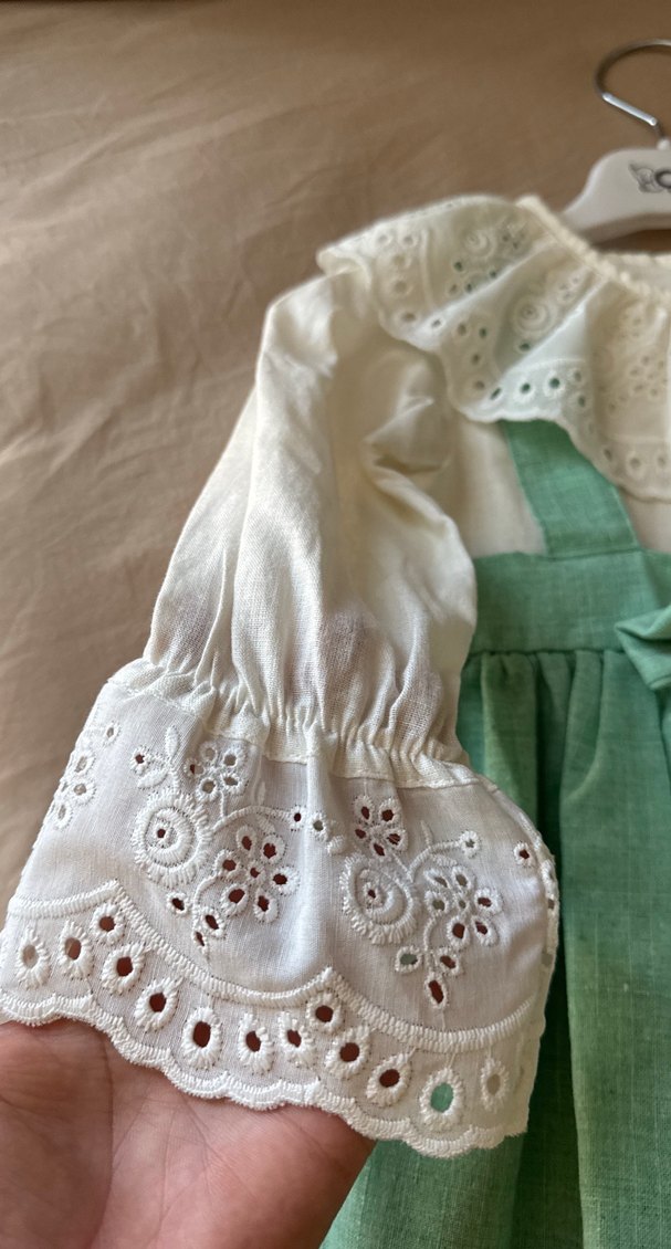 Kız Çocuk Dantel Detaylı Bohem Elbise - Görsel 4