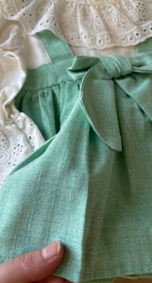 Kız Çocuk Dantel Detaylı Bohem Elbise - Görsel 3