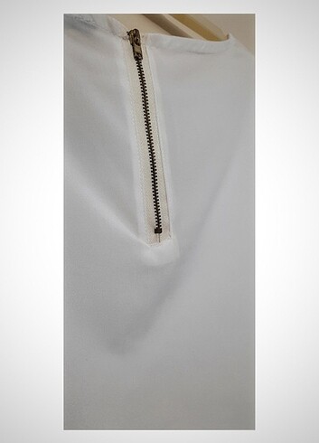 s Beden beyaz Renk Bluz (Yeni) / Arkası Fermuar Detaylı