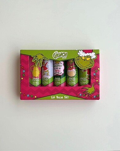 Grinch lip balm seti