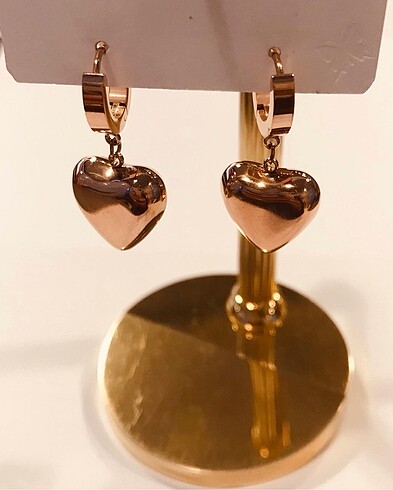  Beden kalpli rosegold küpe