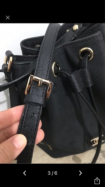  Beden Pierre cardin büzgülü çanta/ yeni /siyah