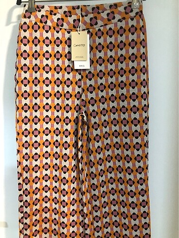 s Beden turuncu Renk #mango Retro Triko Pantolon