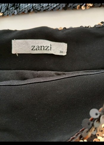 Pul İşlemeli Siyah etek bluz takım - Görsel 4