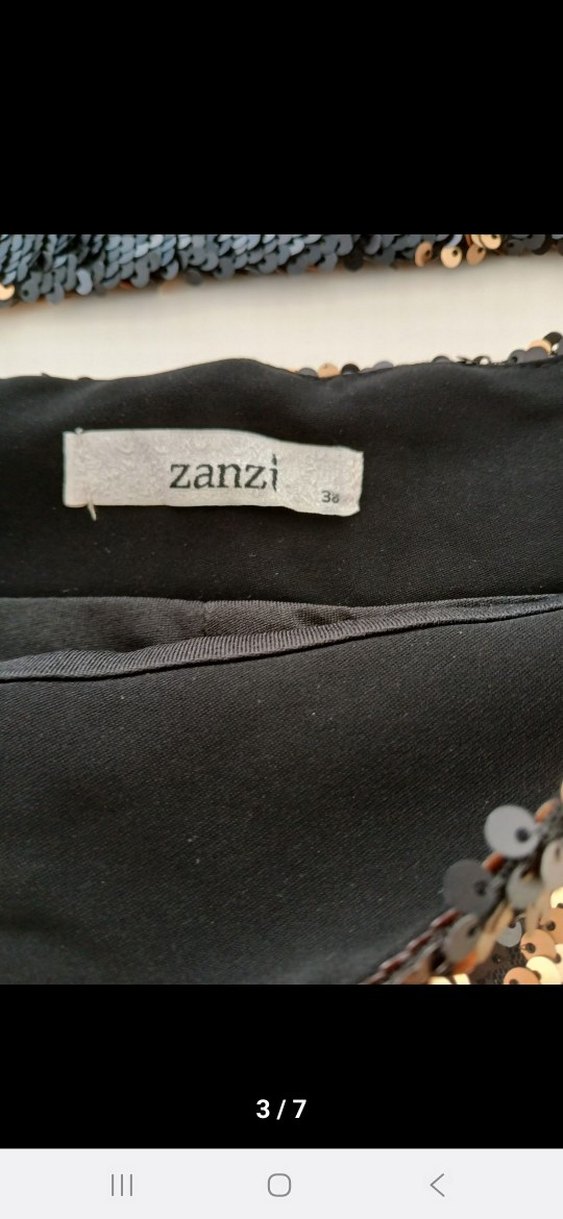 Pul İşlemeli Siyah etek bluz takım - Görsel 4