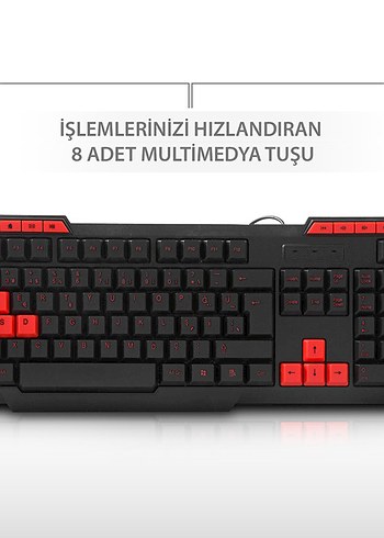 Everest km 6825 klavye mouse set - Görsel 4