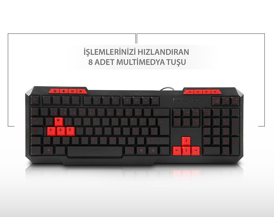 Everest km 6825 klavye mouse set - Görsel 4