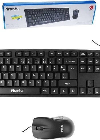 Piranha Siyah Klavye ve Mouse Seti - Görsel 2