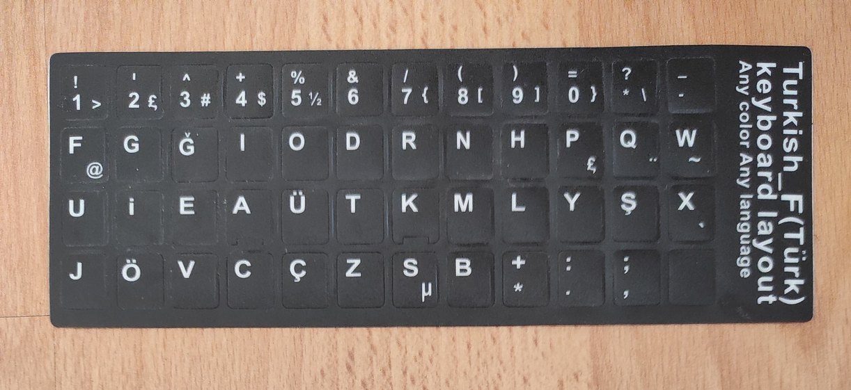 Türkçe F klavye sticker - Görsel 3