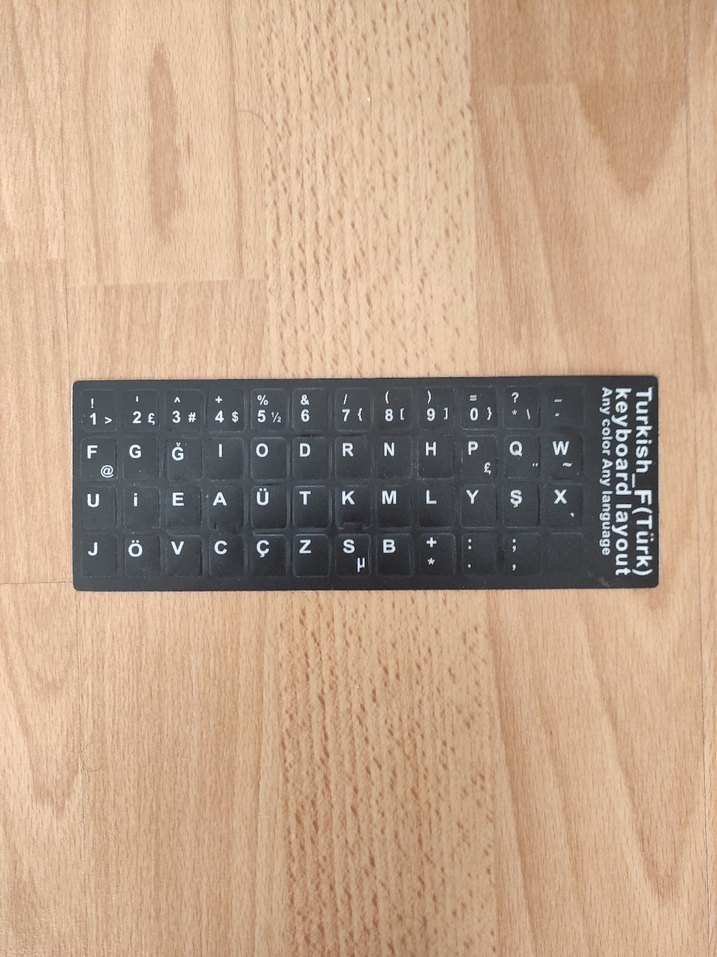 Türkçe F klavye sticker - Görsel 2