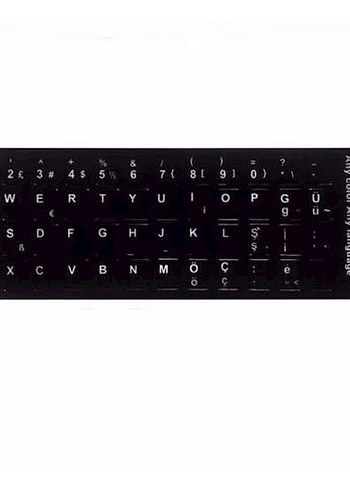 Türkçe q klavye sticker etiket - Görsel 3