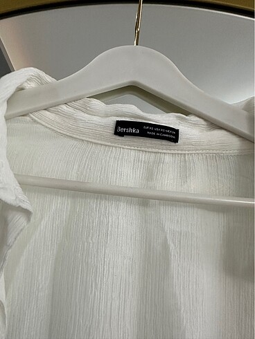 xs Beden Bershka Beyaz Şifon Gömlek