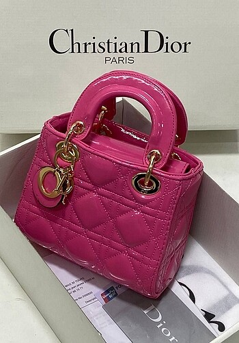 Dior Pembe Mini Lady Çanta