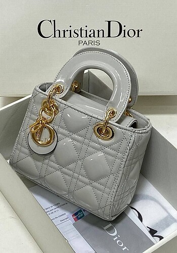 Dior Gri Mini Lady Çanta