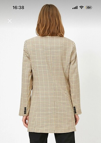 36 Beden camel Renk Koton Blazer Ceket