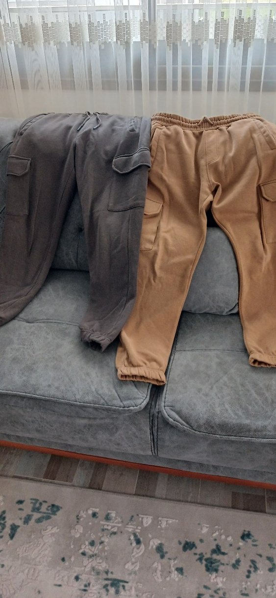 Erkek Süet Rahat Kesim Kemerli Outdoor Eşofman alti - Görsel 2