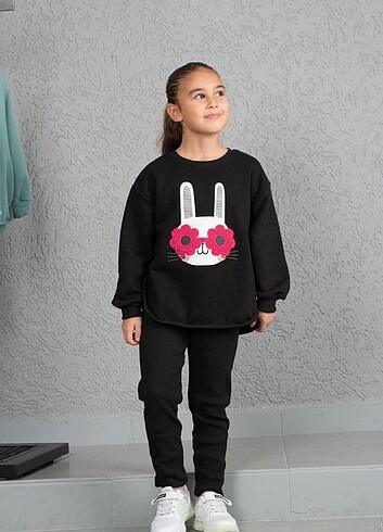 ZARA PUNCH İŞLEMELİ TAVŞANLI TAKIM 