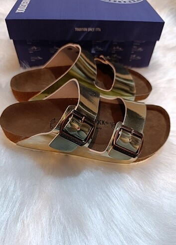 Birkenstock BİRKENSTOCK ARİZONA METALİK ALTIN