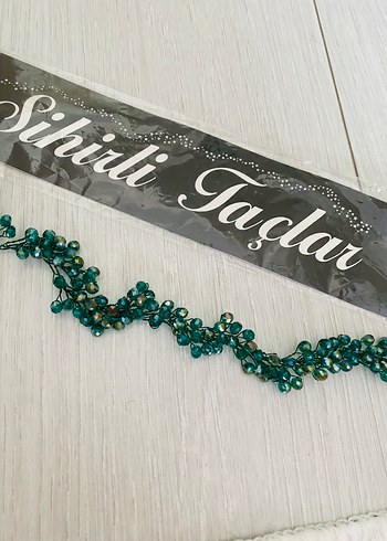 Zümrüt Yeşil Saç Aksesuar Tacı - Görsel 3