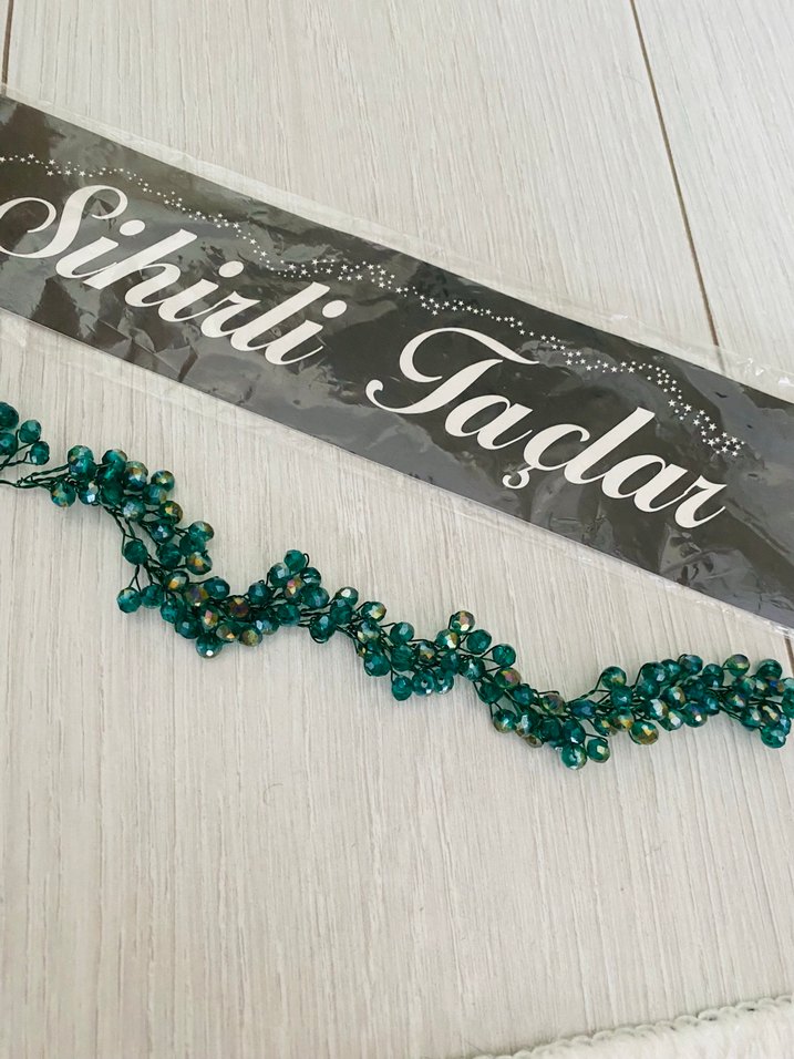 Zümrüt Yeşil Saç Aksesuar Tacı - Görsel 3